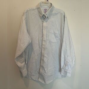 Brooks Brothers-Men's Blue Checkered Shirt